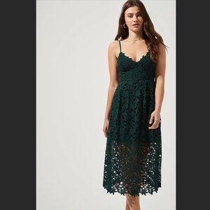 ASTR The Label Lace A Line Midi Dress